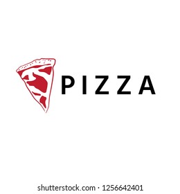 abstract pizza slice vector design template