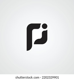 Abstraktes PJ, JP, P, J Vektorlogo-Monogramm-Symbol-Template