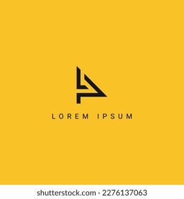 Abstract PL LP letter simple style business logo design vector template.