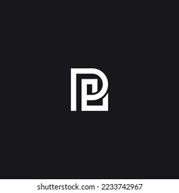 Abstract PL, LP, P, L Letters Logo Initial Based Monogram Icon Vector.