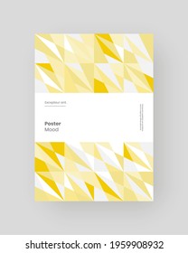 Abstract Placard, Poster, Flyer, Banner Design. Colorful geometric illustration on vertical A4 format. Flat shapes ornament. Decorative backdrop. Eps10