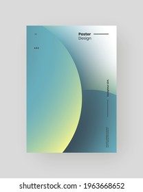 Abstract Placard, Poster, Flyer, Banner Design. Light and shadow illustration on vertical A4 format. 3d geometric shapes. Decorative neumorphism backdrop.