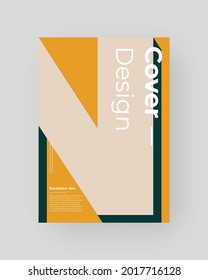 Resumen de Placard, Afiche, Volante, Diseño de Pancarta. Ilustración colorida sobre el formato vertical A4. Composición de formas geométricas originales. Marco decorativo mínimo.