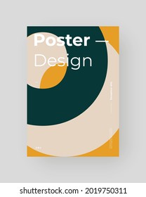 Resumen de Placard, Afiche, Volante, Diseño de Pancarta. Ilustración colorida sobre el formato vertical A4. Composición de formas geométricas originales. Marco decorativo mínimo.