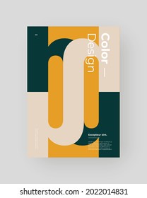 Abstract Placard, Poster, Flyer, Banner Design. Colorful illustration on vertical A4 format. Original geometric shapes composition. Decorative minimal backdrop.
