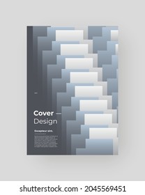 Abstract Placard, Poster, Flyer, Banner Design. Colorful illustration on vertical A4 format. Original geometric shapes composition. Decorative minimal backdrop.