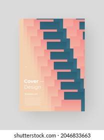 Resumen de Placard, Afiche, Volante, Diseño de Pancarta. Ilustración colorida sobre el formato vertical A4. Composición de formas geométricas originales. Marco decorativo mínimo.