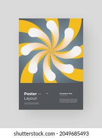 	
Abstract Placard, Poster, Flyer, Banner Design. Colorful illustration on vertical A4 format. Original geometric shapes composition. Decorative minimal backdrop.