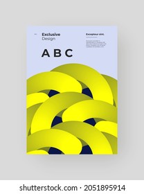 Abstract Placard, Poster, Flyer, Banner Design. Colorful illustration on vertical A4 format. Original geometric shapes composition. Decorative minimal backdrop.