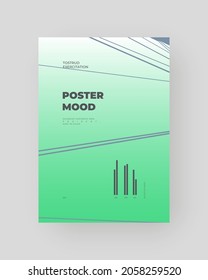 Abstract Placard, Poster, Flyer, Banner Design, Blank, Document. Minimal illustration on vertical A4 format. Original geometric shapes composition.