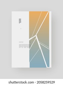 Abstract Placard, Poster, Flyer, Banner Design, Blank, Document. Minimal illustration on vertical A4 format. Original geometric shapes composition.