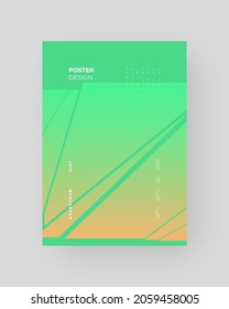 Abstract Placard, Poster, Flyer, Banner Design, Blank, Document. Minimal illustration on vertical A4 format. Original geometric shapes composition.