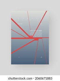 Abstract Placard, Poster, Flyer, Banner Design, Blank, Document. Minimal illustration on vertical A4 format. Original geometric shapes composition.