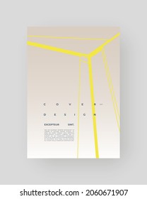 Abstract Placard, Poster, Flyer, Banner Design, Blank, Document. Minimal illustration on vertical A4 format. Original geometric shapes composition.