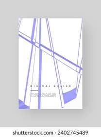 Abstract placard, poster, flyer, banner, blank, document. Colorful illustration on vertical A4 format. Broken form. Cracked figure. 3d iceberg shapes composition.