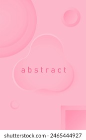 Abstract Placards, Posters, Flyers, Banner Designs. Colorful illustration on vertical A4 format. 3d geometric shapes. Decorative neumorphism