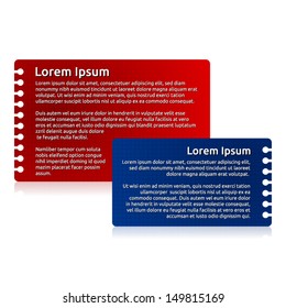 Abstract place for text | vector design eps | color blue and red | paper template | modern layout | business banner