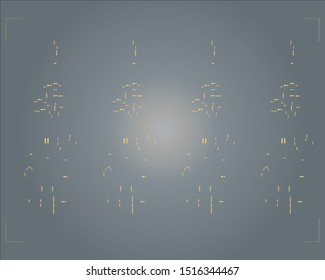 abstract placement of solder mask for components (IC CHIP). gold colour for solder paste PCB components on grey background