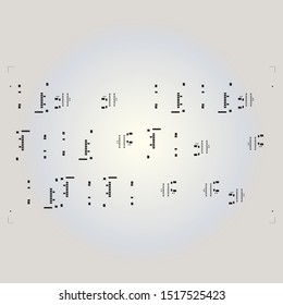 Abstract placement of solder mask for components (IC CHIP). Black for solder paste PCB components on white  background