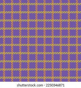 Abstract Plaid Checkered Gingham Style Vector Stripes Seamless Pattern Look Diagonal Textured Lines Trendy Fashion Colors Perfect for Allover Fabric Print or Wrapping Paper Electric Purple Background