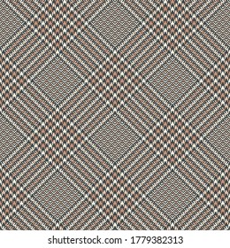 Abstract plaid pattern in grey and beige. Tweed seamless hounds tooth check plaid for coat, skirt, jacket, dress, or other modern spring, autumn, and winter fashion fabric print.