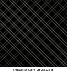  Abstract plaid seamless pattern in Black and white. Vector checkered pattern Tartan, textured seamless gingham for  cloth, flannel shirts, duvet covers, fabric or other autumn winter textile print. 