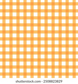 Abstract plaid seamless pattern in yellow and white. Vector checkered pattern Tartan, textured seamless gingham for  cloth, flannel shirts, duvet covers, fabric or other autumn winter textile print. 