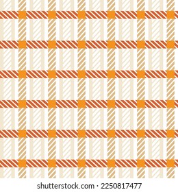 Resumen Tiras de estilo revestido Psicodelic Gestor Gingham Patrón de vectores sin inconvenientes Concepto Geométrico Colores de moda de moda Perfecto para la impresión de tela de alamante o envolver papel de papel naranja Amber Brown Ecru