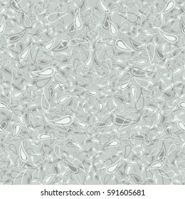 Abstract plain tint petals seamless pattern. Vector illustration. Decorative retro background. Endless fabric decoration design template.