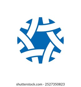 Abstract Plaited Star Lines Vector Logo Template
