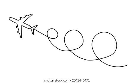 Plano abstracto como plano de línea sobre blanco como fondo. Vector
