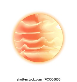 Abstract planet, banner design template, vector illustration