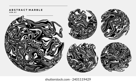 Abstract planet design illustration set