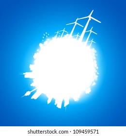 abstract planet Earth illustration - vector