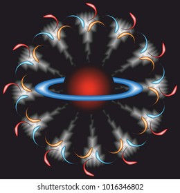 Abstract planet in the energy shell