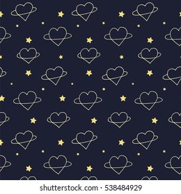 abstract planet heart vector pattern