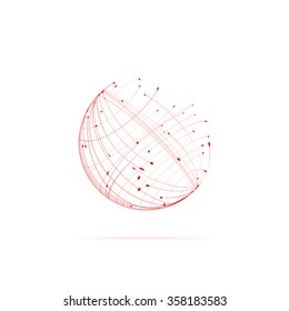 Abstract planet icon.