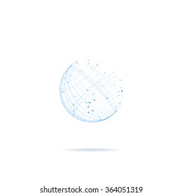 Abstract planet icon.