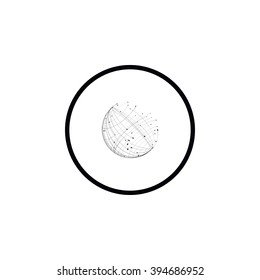 Abstract planet icon.