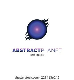 Plantilla de diseño de logotipos de iconos de planetas abstractos