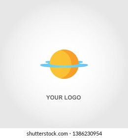abstract planet logo. color template design vector