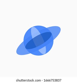 Abstract Planet logo design vector. Logotype Template Sphere. Business Technology circle icon.