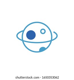 Abstract planet logo template vector icon design