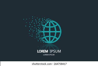 Abstract planet logo. Vector logotype design.