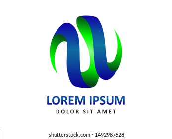 Abstract planet logo vector. Modern design templates