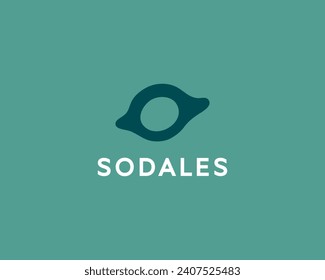 Abstract planet minimalist logo. Creative space black hole science sign. Vector illustration.