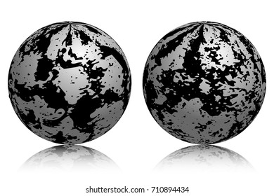 Abstract planet on grunge background, logo. Vintage hand drawn vector illustration. EPS10 vector.