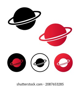 Abstract Planet Space Icon Illustration