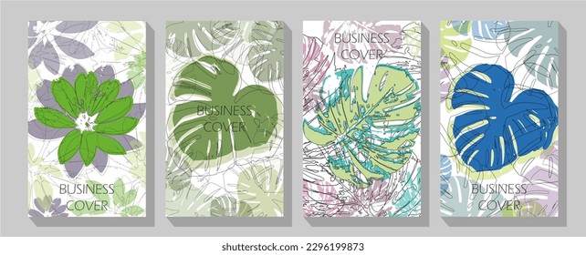 Abstract Plant Art design for print, cover, wallpaper, Minimal and natural wall art. Vector illustration.