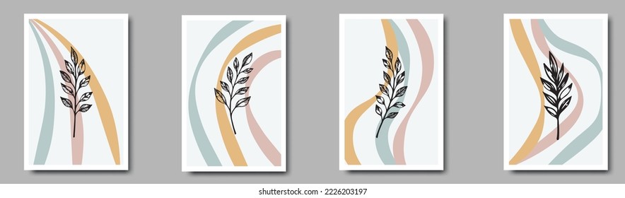 Abstract Plant Art design for wall framed prints, canvas prints, poster, home decor, cover, wallpaper.